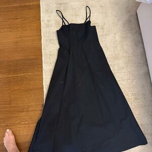 Classic Ninety Percent Organic Cotton Black Summer Dress
